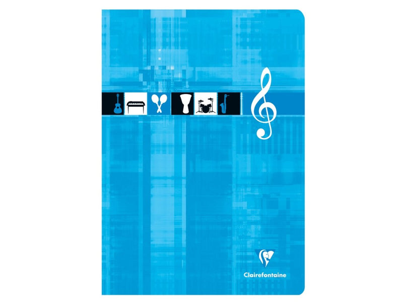 Caiet muzică A4 capsat, 24 file, 10 portative, Metric, Clairefontaine