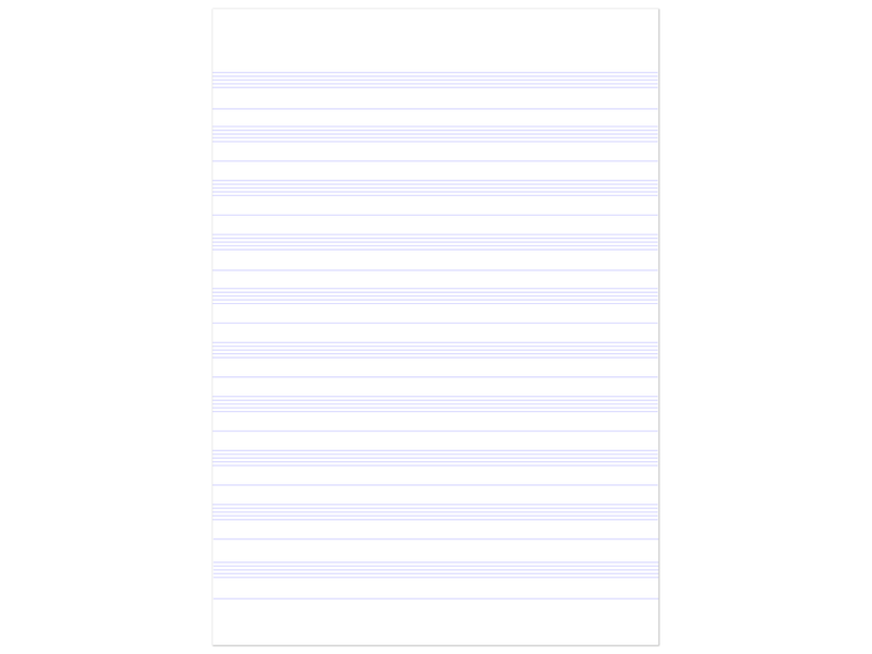 Caiet muzică A4 capsat, 24 file, 10 portative, Metric, Clairefontaine