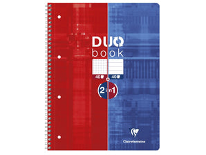 Caiet A4+ Duo, reversibil, cu spirală, 80 file, Clairefontaine