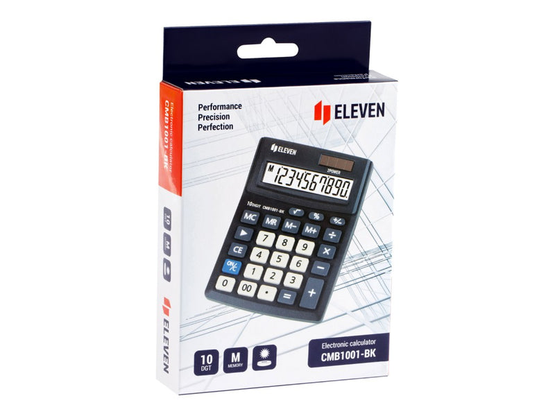 Calculator de birou 10 digiți, 137 x 102 x 31 mm, Eleven CMB1001-BK