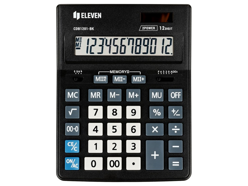 Calculator de birou 12 digiți, 205 x 155 x 35 mm, Eleven CDB1201-BK