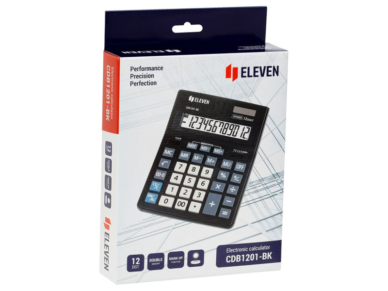Calculator de birou 12 digiți, 205 x 155 x 35 mm, Eleven CDB1201-BK