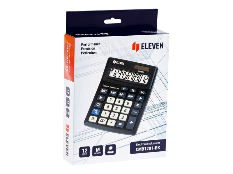 Calculator de birou 12 digiți, 137 x 102 x 31 mm, Eleven CMB1201-BK
