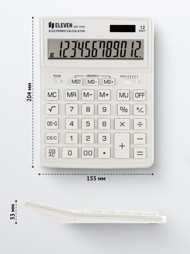 Calculator de birou 12 digiți, 204 x 155 x 33 mm, Eleven SDC-444XR