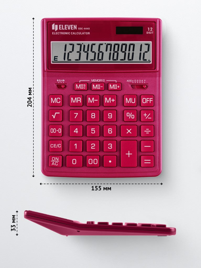 Calculator de birou 12 digiți, 204 x 155 x 33 mm, Eleven SDC-444XR