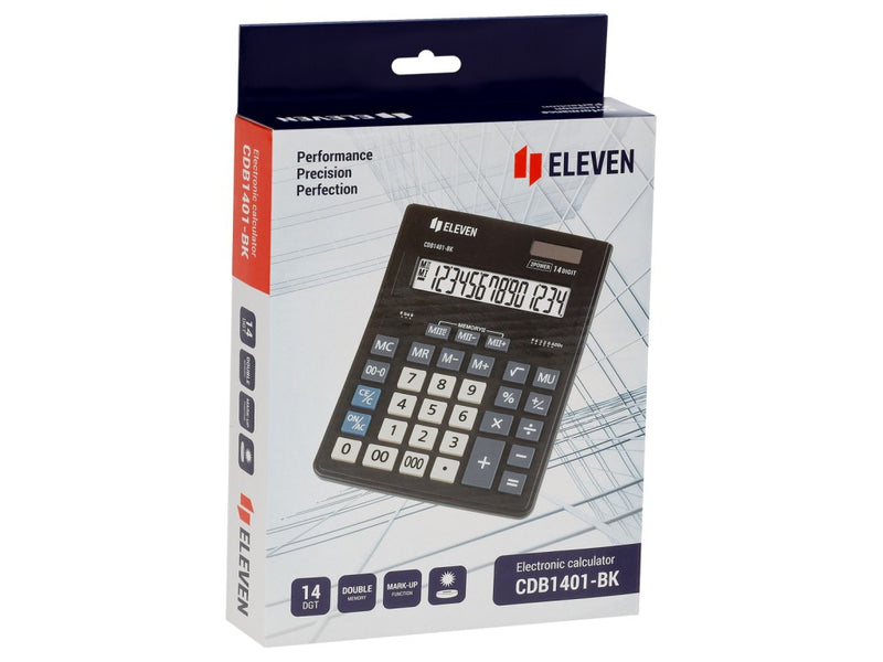 Calculator de birou 14 digiți, 205 x 155 x 35 mm, Eleven CDB1401-BK