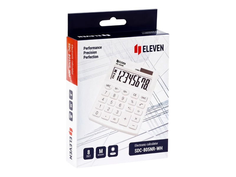 Calculator de birou 8 digiți, 120 x 105 x 21 mm, Eleven SDC-805