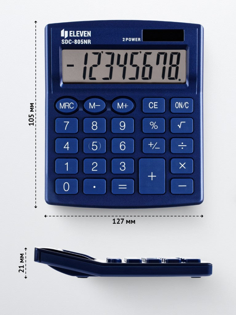 Calculator de birou 8 digiți, 120 x 105 x 21 mm, Eleven SDC-805