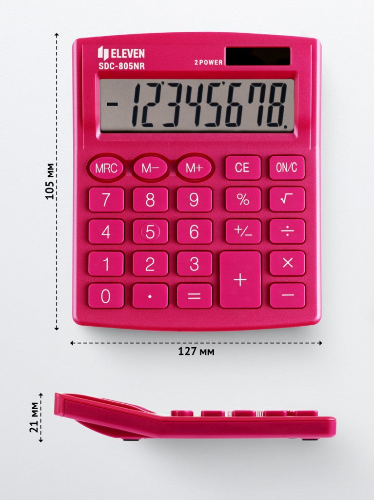 Calculator de birou 8 digiți, 120 x 105 x 21 mm, Eleven SDC-805