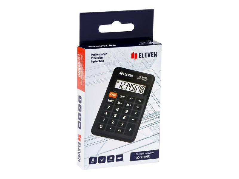 Calculator de buzunar 8 digiți, 114 x 69 x 14 mm, Eleven LC-310NR