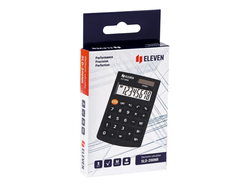 Calculator de buzunar 8 digiți, 98 x 62 x 10 mm, Eleven SLD-200NR
