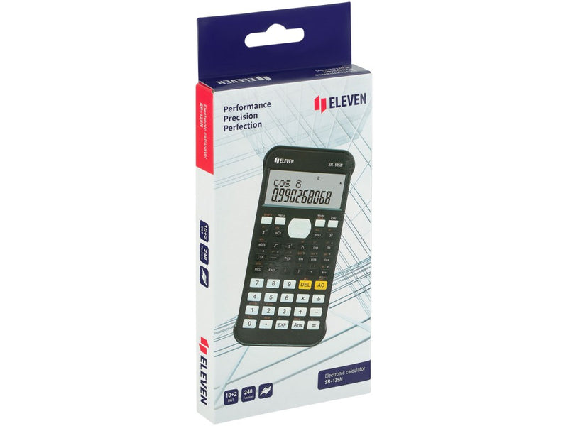 Calculator științific 12 digiți, 75.5 x 148 x 13 mm, Eleven SR-135N