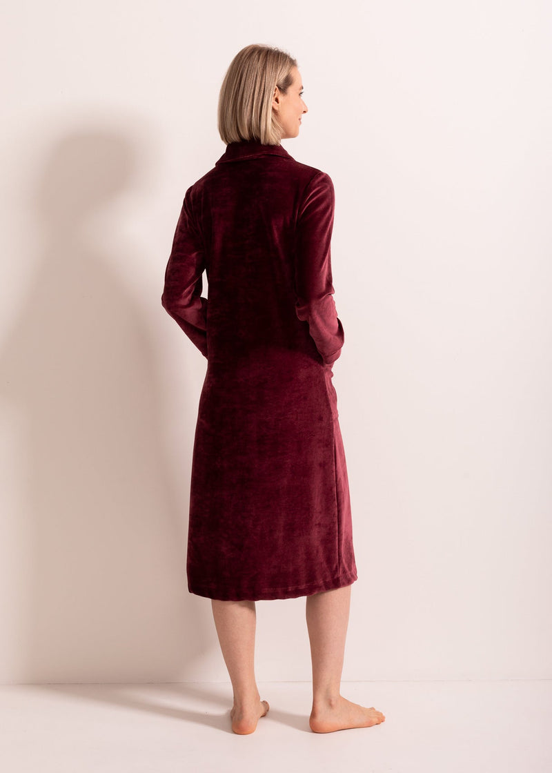 Capot Damă Velvet Bordo