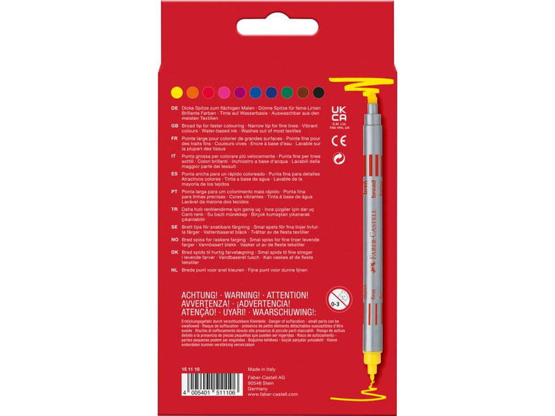 Carioca 2 capete Faber-Castell 10 culori/set