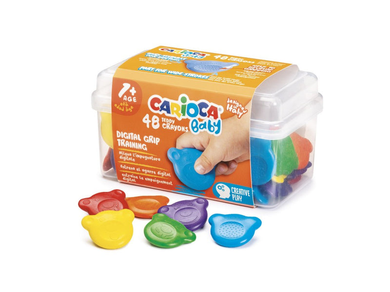 Carioca Baby 1+ creioane cerate Teddy 48 buc/cutie