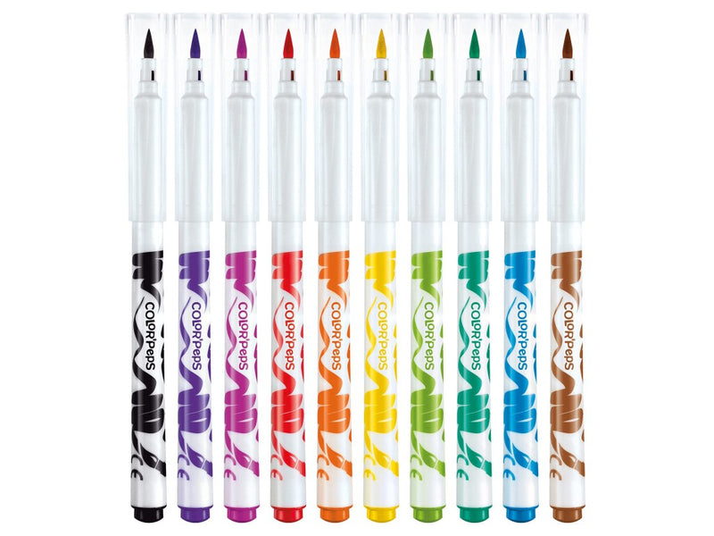 Carioca Maped Color'Peps Brush 10 culori/set