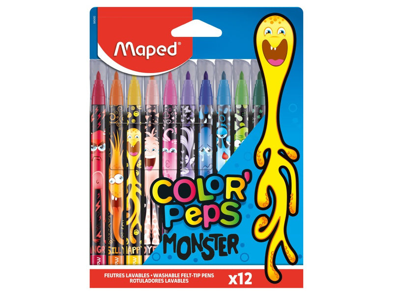 Carioca Maped Color'Peps Monster 12 culori/set