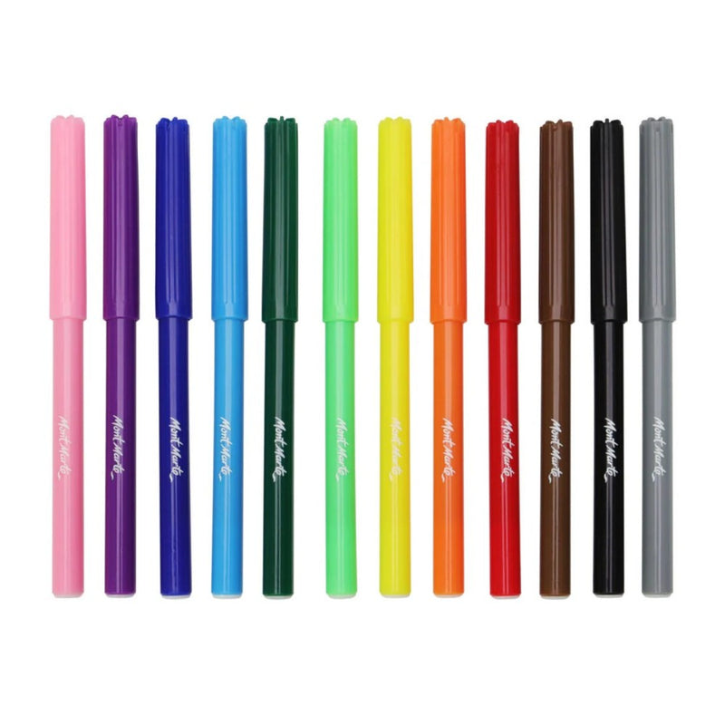 Carioca tip marker basic pentru copii Mont Marte12 buc /set