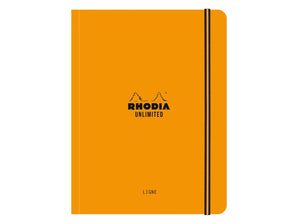 Carnet nedatat A5+, 16 x 21 cm, 60 file, Rhodia Unlimited, orange