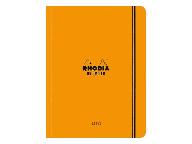 Carnet nedatat A5+, 16 x 21 cm, 60 file, Rhodia Unlimited, orange