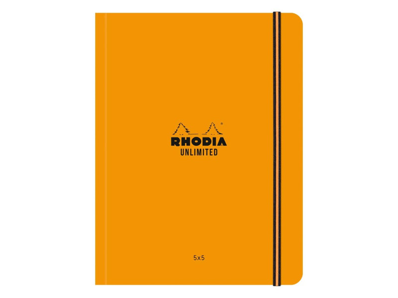 Carnet nedatat A5+, 16 x 21 cm, 60 file, Rhodia Unlimited, orange