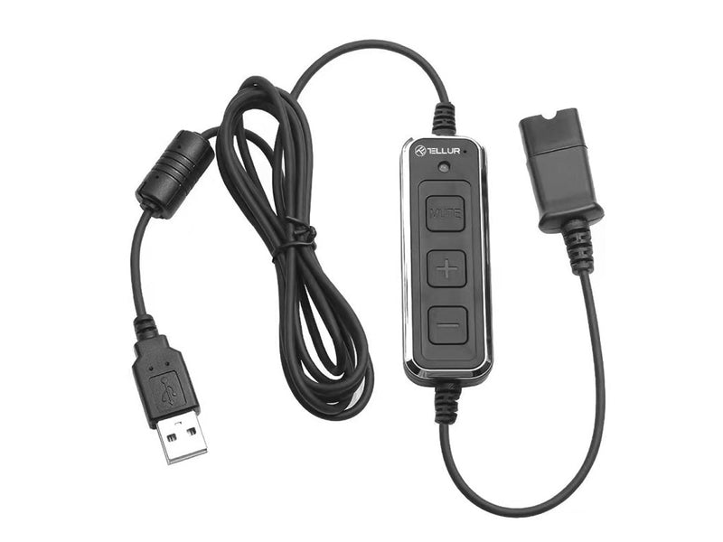 Căști cu fir call center Tellur Voice 510N, monoaural, USB, negru