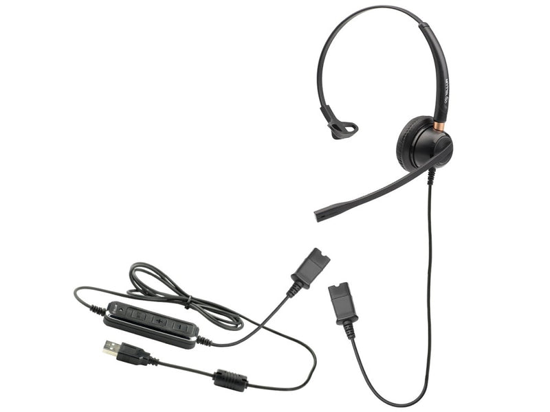 Căști cu fir call center Tellur Voice 510N, monoaural, USB, negru