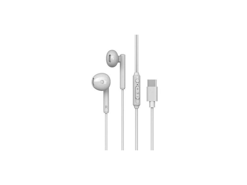 Casti Stereo Type-C Lemontti Ripple Alb