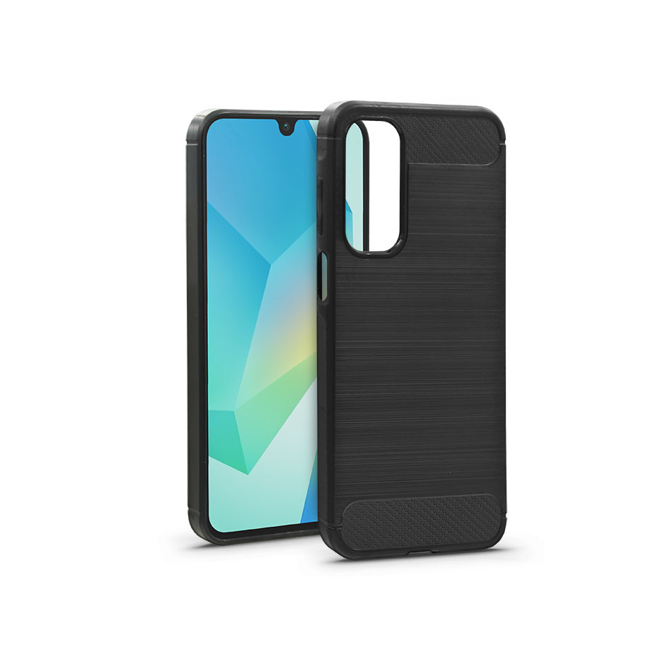 Haffner Carbon szilikon tok - Samsung SM-A165 Galaxy A16 4G/A16 5G - fekete (HF330339)-0