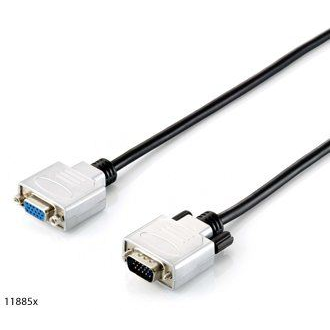 Equip 118855 VGA kábel 15 M VGA (D-Sub) Fekete, Ezüst (118855)-0
