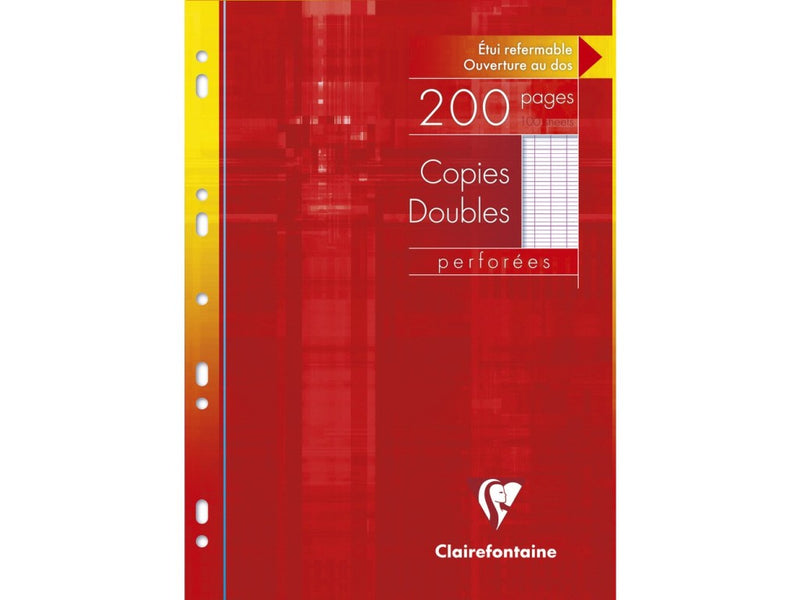 Foi albe, liniatură franceză, duble multiperforate 90 g/mp 100 file Clairefontaine
