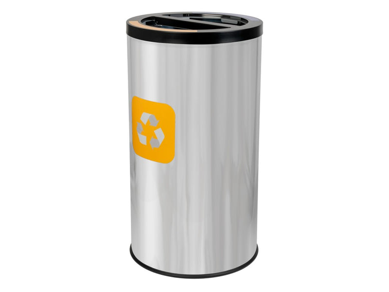 Coș inox colectare selectivă 2 compartimente 2 x 35 L