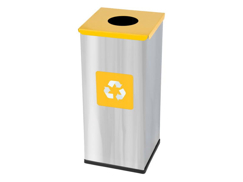 Coș inox colectare selectivă Eko Square Prestige 60 L