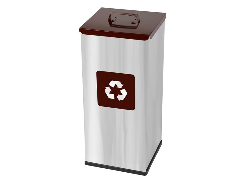 Coș inox colectare selectivă Eko Square Prestige 60 L