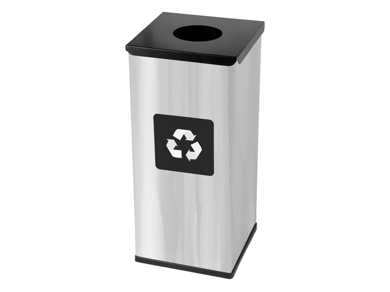 Coș inox colectare selectivă Eko Square Prestige 60 L