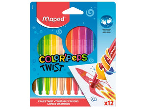 Creioane cerate Maped Color'Peps Twist 12 culori/set