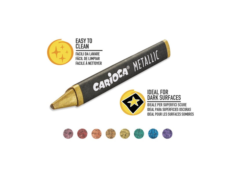 Creioane cerate metalice Carioca 8/set