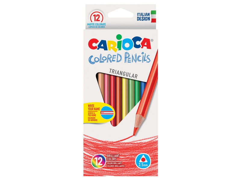 Creioane color triunghiulare Carioca 12/set
