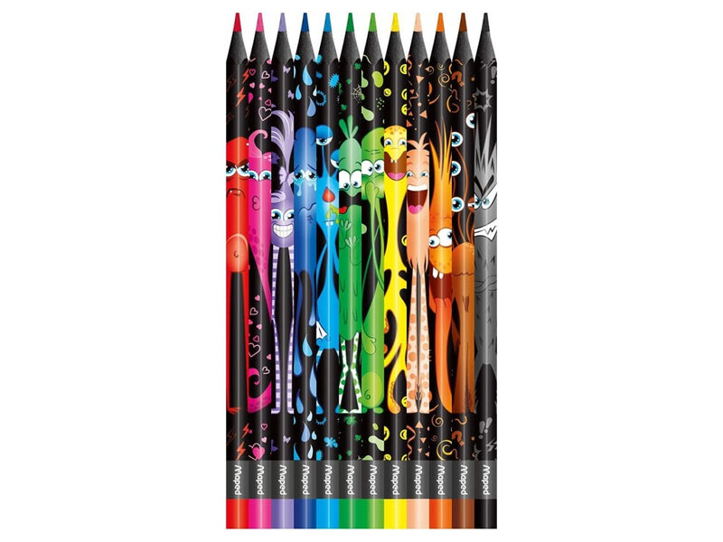 Creioane colorate Maped Color'Peps Monsters 12 culori