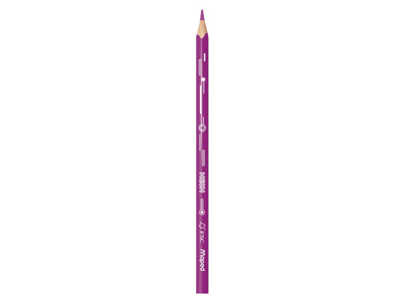 Creioane colorate Maped Color'Peps Neon 12 culori/set FSC