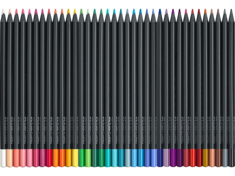 Creioane colorate triunghiulare black edition Faber-Castell 36 culori/set