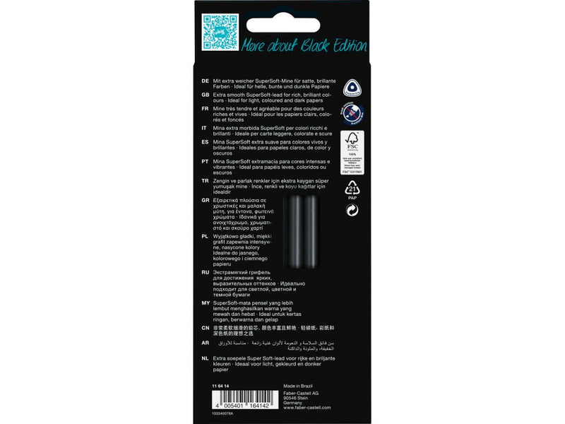 Creioane colorate triunghiulare black edition skin tones Faber-Castell 12 culori/set