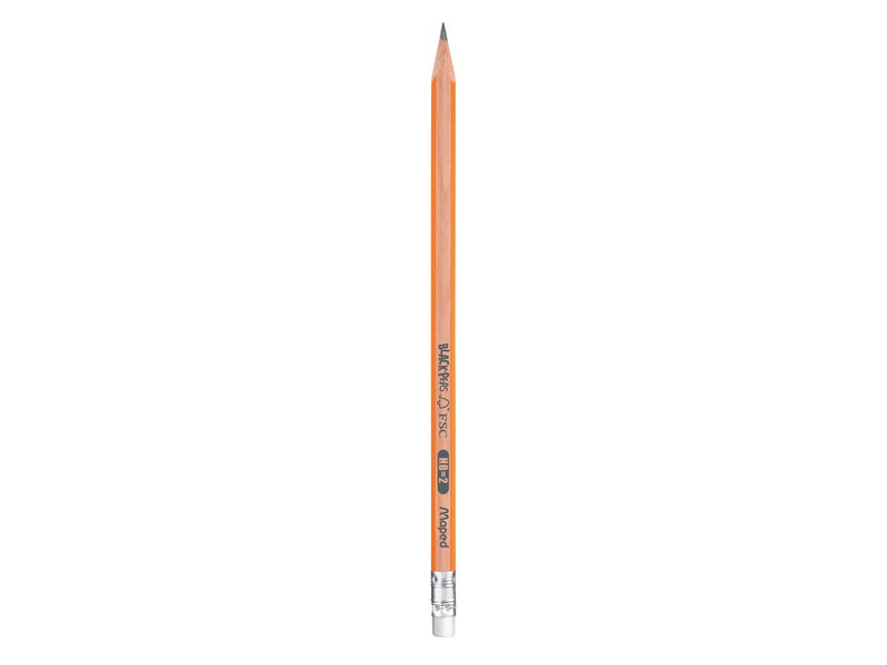 Creion cu gumă Maped Black'Peps HB 3 buc/set FSC