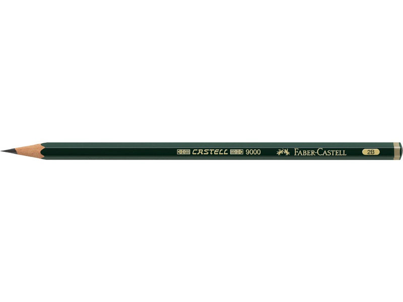 Creion grafit 2B hexagonal Castell 9000 Faber-Castell