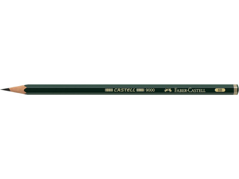 Creion grafit 6B hexagonal Castell 9000 Faber-Castell
