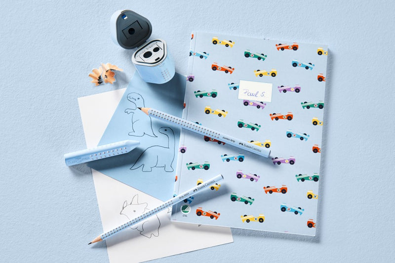 Creion grafit B triunghiular grip 2001 bleu sky Faber-Castell