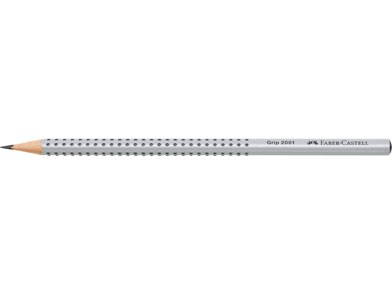 Creion grafit B triunghiular grip 2001 gri Faber-Castell