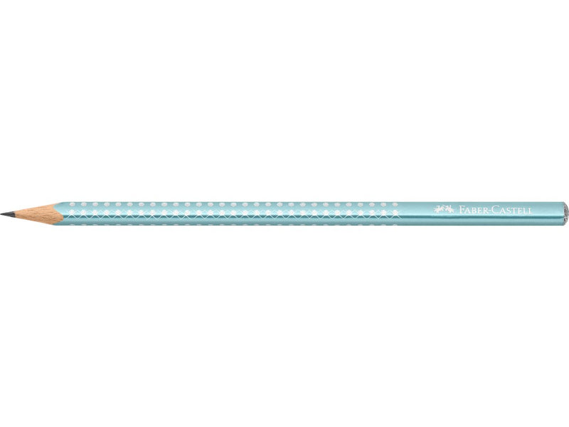 Creion grafit B triunghiular sparkle bleu ocean metalizat 2023 Faber-Castell