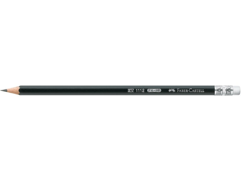 Creion grafit HB hexagonal cu gumă 1112 Faber-Castell