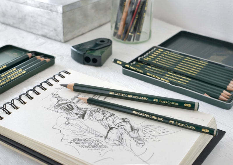 Creion grafit hexagonal Artă Castell 9000 Faber-Castell 12 buc/set